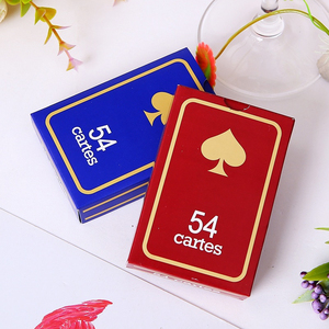 Venta al por mayor de naipes franceses de alta calidad de dos colores rojo y azul de plástico para cualquier <span class=keywords><strong>juego</strong></span> de <span class=keywords><strong>cartas</strong></span> - Product Image 3