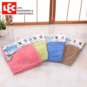 Tapis de bain LEC 40x60cm absorbant et antidérapant pour la salle de bain à domicile, rectangulaire, couleur unie, style minimaliste, lavable à l'eau - Product Image 2