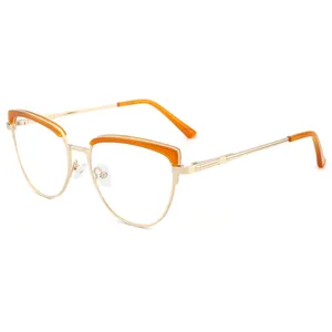 Dames flexibles oeil de chat lunettes optiques cadres ultralight lunettes anti lumière bleue ordinateur lunettes pour femmes