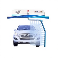 Machine de lavage de voitures électrique entièrement automatique sans contact à conversion de fréquence en acier inoxydable avec une puissance de 1500 W et contrôle par ordinateur