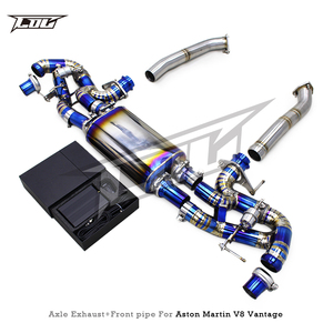 OEM Titanium Eixo De Volta Com Tubo Frontal para <span class=keywords><strong>Aston</strong></span> <span class=keywords><strong>Martin</strong></span> <span class=keywords><strong>V8</strong></span> <span class=keywords><strong>Vantage</strong></span> 4.7 2009-2022 2.75 "Silenciador De Escape Com Controlador - Product Image 2