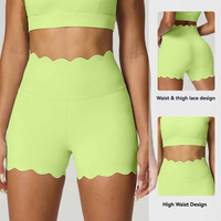 Soutien-gorge de sport personnalisé à élasticité quadridirectionnelle, pour la gym, le fitness, le yoga, le Pilates, à une épaule, doux pour la peau, à bordure en forme de pétale, séchage rapide