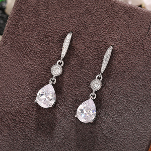 Boucles d'oreilles de luxe en forme de goutte d'eau pour femmes, bijoux élégants pour mariage, banquet, mode - Product Image 5
