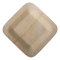 Apéritif compostable Assiettes jetables de 6 pouces pour fête (paquet de 50) Assiettes en feuille de palmier en bambou