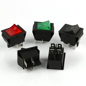 30.5mm * 25.5mm on off điện màu xanh lá cây Rocker chuyển kcd4 6A 250VAC dẫn Nút chuyển đổi 2 vị trí 4pin Rocker chuyển đổi - Product Image 4