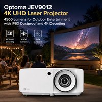 Projecteur laser Optoma JEV9012 4K UHD 4500 lumens pour espaces événementiels avec haute luminosité et protection IP6X contre la poussière