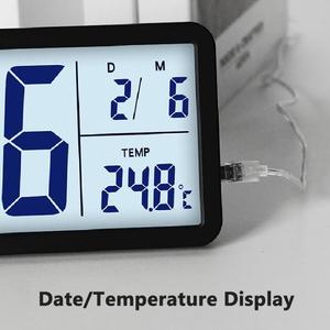 Reloj de Escritorio Eléctrico con Pantalla LCD de 10 Pulgadas y Retroiluminación, Reloj de Pared Digital Grande con Termómetro Interior - Product Image 3