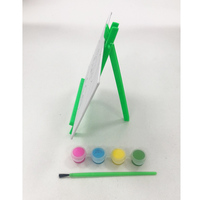 Offre Spéciale Pas Cher Toile Imprimée Avec Des couleurs de peinture et brosse Ensemble de Peinture sur toile Promotion Produits Enfants Ensemble D'art de Peinture