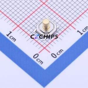 GT-TC084B-H038-L5 Tactile Switch SMD-4P,5.2x5.2mm Switch Single Pole Single Throw Round Button 2.5N Vertical Mount - Product Image 1