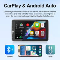 Autoradio 1Din 9 pouces IPS à montage sur tableau de bord, charge Type-C, multimédia, Carplay, Android Auto, écran tactile, stéréo, vidéo, BT, FM, AUX, MP5
