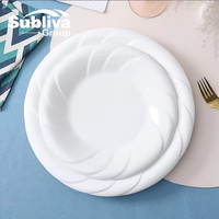 Plat torche rond de 25cm avec motif végétal Vaisselle élégante et élégante
