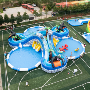 AOYU Parc aquatique gonflable géant commercial Toboggan Piscine Trampolines d'été Activités amusantes pour enfants <span class=keywords><strong>Location</strong></span> d'équipement - Product Image 1