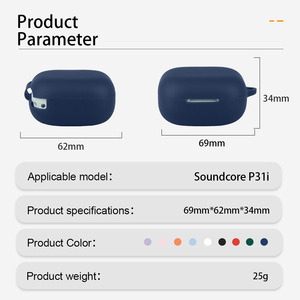 Étui de protection pour écouteurs, étui en silicone pour écouteurs Soundcore P31i, écouteurs sans fil TWS, coque pour <span class=keywords><strong>Airpods</strong></span> <span class=keywords><strong>Pro</strong></span> - Product Image 4