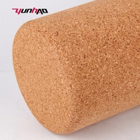 Rodillo de Yoga de Corcho Natural de Alta Densidad con Logotipo Personalizado, 15, 30, 45 cm, para Ejercicio y Pilates, Venta al Por Mayor