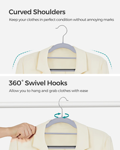 <span class=keywords><strong>SONGMICS</strong></span> – <span class=keywords><strong>cintre</strong></span> en plastique antidérapant, séchage des vêtements, Ultra mince, bon marché - Product Image 6