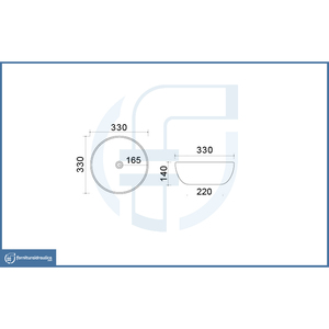 Lavabo de Sobremesa Ovalado de Porcelana Negra Tradicional Hecho a Mano, 330 mm, Delgado, Modelo 01, Material de Piedra, para Hoteles, para Uso Artístico - Product Image 2