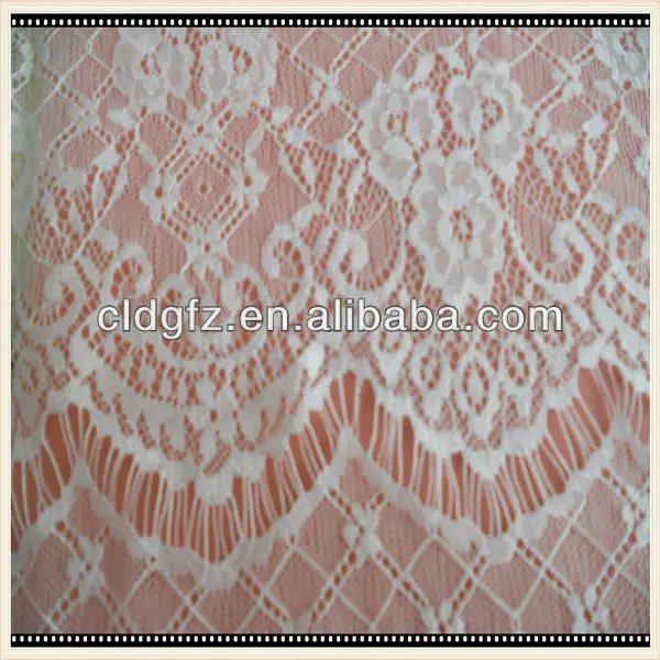 2013 new design white champagne lace fabric