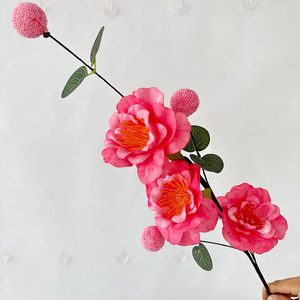 Guirlande de fleurs artificielles en mousse Meiyu Craft Flower Factory pour mariage et décoration intérieure – Blanc, rose, orange, bleu, rouge rosé, rouge pastèque - Product Image 4