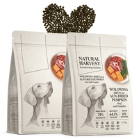 Sachet personnalisé à fond plat thermoscellable et imprimable, refermable, écologique, pour aliments pour chiens, avec soufflet latéral