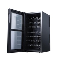 Réfrigérateur à vin à double zone à commande tactile intelligente avec porte en verre Petit réfrigérateur électrique autoportant pour voiture en plein air Hôtel