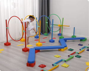 Circuito <span class=keywords><strong>de</strong></span> Obstáculos para Niños, Entrenamiento <span class=keywords><strong>de</strong></span> Equilibrio y Coordinación, Juego <span class=keywords><strong>de</strong></span> Saltos, Aros <span class=keywords><strong>de</strong></span> Agilidad <span class=keywords><strong>de</strong></span> Plástico Resistente, Equipo Sensorial - Product Image 4