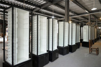 Maßgefertigte Schwertvitrine Messer-Ausstellungsvitrine Glas-Drehvitrine für Messerläden