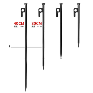 Modern Outdoor Thicker and Longer Ground Pegs <b>Tent</b> Camp Windproof Fixed Camping <b>Canopy</b> Beach Iron Pegs 20 30 40CM - Product Image 1