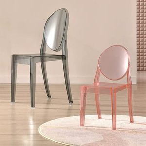 Silla Apilable de Lujo Nórdico Moderno, Muebles Elegantes de Acrílico Transparente de Primera Calidad para el Hogar, Restaurante, Cafetería - Product Image 5