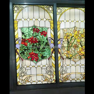 Vitrail Tiffany personnalisé et durable pour églises, hôtels et bâtiments |   Inserts de fenêtre de style européen à structure solide pour la décoration - Product Image 3