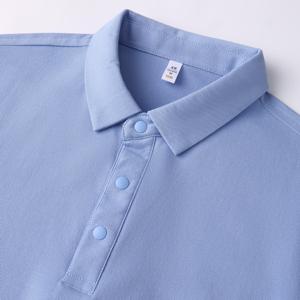 Camiseta de Algodón para Hombre, de Manga Corta, Transpirable, Antiarrugas, Tejida, Lisa, al por Mayor, OEM - Product Image 2