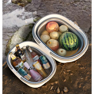 Space-Saving Foldable Plastic <strong>Bucket</strong> Waterproof Laundry Basket with Handle for Car Outdoor Portable Storage-Easy Folding <strong>Bucket</strong> - Product Image 4
