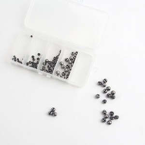 Plombs de pêche à la ligne en plomb, 100 pièces en boîte, pour la pêche en mer et la pêche sur les rochers, accessoires de pêche durables et fonctionnels - Product Image 1