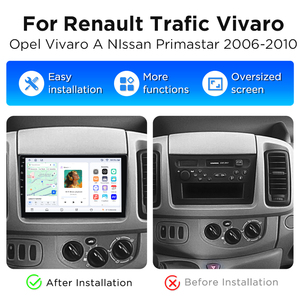 Radio de Coche Inalámbrico Junsun con Carplay para Renault Trafic, Nissan Primastar, Opel Vivaro 2006-2010, Reproductor Multimedia con GPS y DVD para Coche - Product Image 2