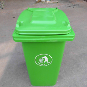 Outdoor Trash Can 120L <b>Plastic</b> Rectangular With Lid And Wheels For Recycling - Product Image 2