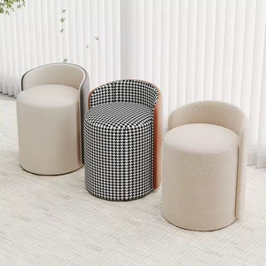 Taburete Moderno para Vestidor, Banco Redondo Simple con Estilo Moderno, Sofá Bajo para Cambiar Zapatos, Silla Pequeña para Sala de Estar - Product Image 1