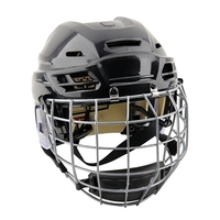 Casque de hockey sur glace professionnel avec cage FM680, certifié sécurité, protection de la tête pour adultes et jeunes, réglable, rouge