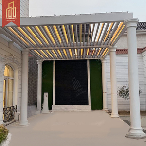 Pérgola con Panel <span class=keywords><strong>Solar</strong></span> para Patio Trasero, Pérgola <span class=keywords><strong>Fotovoltaica</strong></span> con Techo de Celosía de Apertura Eléctrica <span class=keywords><strong>Solar</strong></span>, Pérgola de Aluminio - Product Image 2