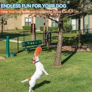 Mainan Tarik Tali Interaktif AFP untuk Hewan Peliharaan, Mainan Gantung Luar Ruangan, Mainan Tarik Tali Bungee untuk Anjing, Mainan Kunyah Tali Anjing dari Bahan Plush Lembut untuk Anjing Kecil & Sedang - Product Image 3