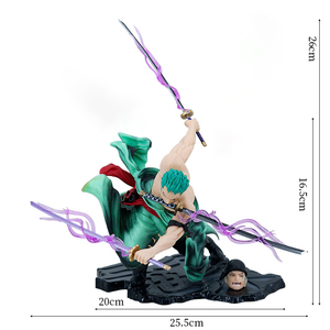 PVC statua Anime Action Figure Roronoa Zoro figura tremila <span class=keywords><strong>mondo</strong></span> un pezzo figura di combattimento - Product Image 2