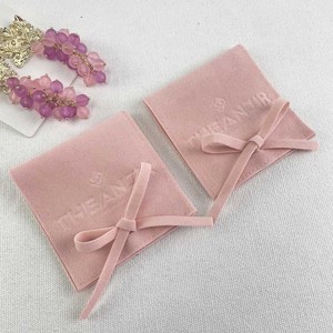 Rings Jewelry Top Factory Custom logo Velvet <b>Watch</b> Pouch Bag Microfiber Suede Jewelry Packaging Bag Pouch for Jewelry Display - Product Image 1