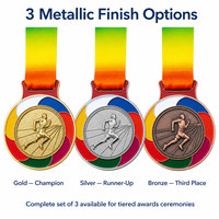 Trophée de championnat sportif personnalisé en cristal tricolore gravé, impression UV, logo design, cristal éblouissant, magnifique boîte cadeau