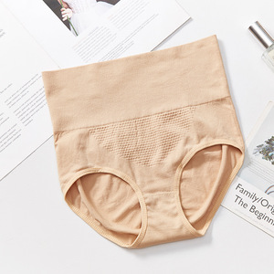 Bragas de mujer Calzoncillos de cintura alta Pantalones cortos de algodón cálidos de nido de abeja 3D para bragas indias de tamaño personalizado y ropa interior sin costuras de tiro alto - Product Image 6
