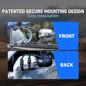 Rétroviseurs de remorquage étendus MirroGuard, extensions de rétroviseurs latéraux universelles à clipser pour OLIVER, lot de 2, en plastique (modèle MG91) - Product Image 2