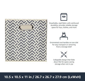 <b>Collapsible</b> Fabric Cube <b>Storage</b> <b>Boxes</b> <b>Storage</b> Cube with Handle - Product Image 2
