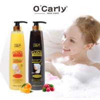 O'carly Glutathione Golden Glow Exfoliant Gel Douche Blanchissant Corps Effet Éclaircissant Permanent pour Peaux Noires