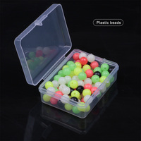 JIGGINGSOUL-PJ1017 nouveau 100 pièces/boîte serrure perles en plastique pêche ronde 6mm 8mm coloré pêche perle bouchon accessoires de pêche