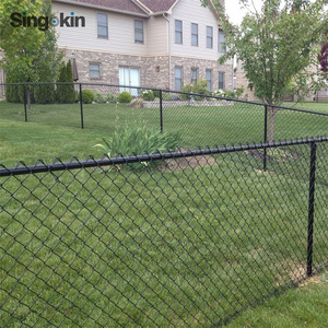 Valla de Eslabón de Cadena, Panel de Malla de Alambre Ciclónico, Negro, Galvanizado, 100 Pies, Juego Deportivo - Product Image 5