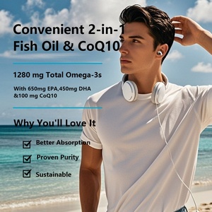 OEM/ODM非GMOソフトゲル1280mgオメガ3フィッシュオイル + 100mg CoQ10 - Product Image 2