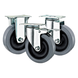 Roulettes de 3, 4 et 5 pouces, qualité supérieure, moyenne capacité, zinguées, à faible bruit, double roulement, antistatiques et conductrices, roue en TPR - Product Image 6