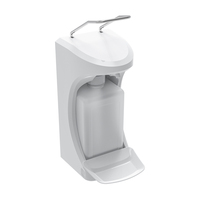 Distributeur de savon sans contact AOLQ Commercial, à pompe coudée, liquide et spray, 1000 ml, mural/de bureau/sur pied pour toilettes publiques